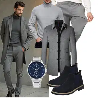 Freizeit Outfits Business Winter mit Grau Unkategorisiert Generisch "Freizeit Outfit"Look: Business, Classic, Outdoor, Schön, Moderne, Boyfriend, Stil, Teddy, Casual