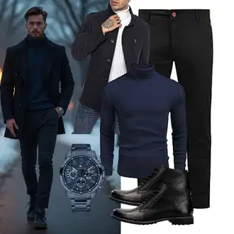 7/8-lang Outfit mit Schwarz/Khaki/Dunkelgrau b BLEND "Freizeit Outfit"