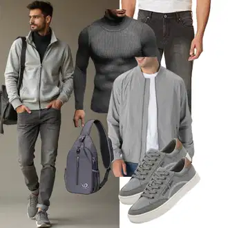 Freizeit Outfits Business Winter mit Leif Nelson "Freizeit Outfit"Look: Casual, Ausgefallene, Moderne, Business, Feine, Empire, Fließende