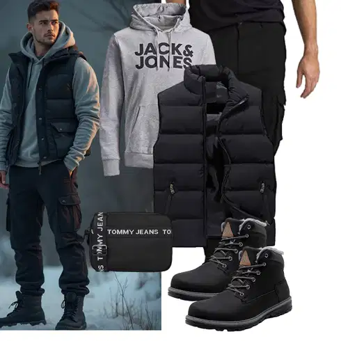 Cropped Schwarz/Grau/Dunkelgrau/Hellblau Sport Sweatshirt/Unisex Hoodie/Ausgefallener Hoodie/Vintage Hoodie/Hoodie/Sport Hoodie Jack & Jones kombinieren