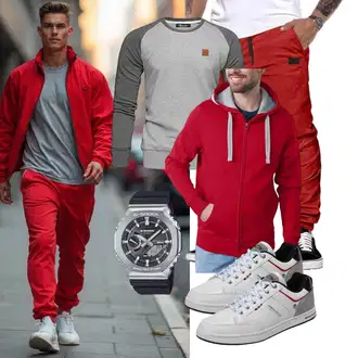 Herbst Outfits Festlich mit Rot/Dunkelrot Sport Sweatshirt/Women's Fleece Sweatshirts/Unisex Hoodie/Strick Hoodie/Sport Hoodie/Hoodie/Sweatjacke/Ausgefallener Hoodie HRM "Freizeit Outfit"Look: Moderne, Uni, Outdoor, Edel, Metal, Indoor, Empire, Unisex, Italienische, Skater, Maritim, Coole, Casual, Festlich