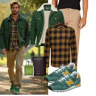 7/8-lang Outfit mit Khaki/Braun/Beige Amazon Essentials "Freizeit Outfit"