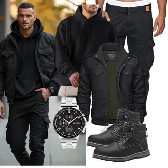 7/8-lang Outfit mit Dunkelblau/Schwarz/Blau/Khaki Indicode "Freizeit Outfit"
