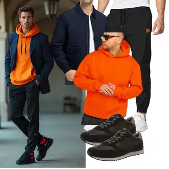 Laufen Winter Outfit mit Dunkelblau/Blau/Hellblau Übergangsjacke/Frühlingsjacke/Sommerjacke/Uniformjacke/Fliegerjacke/Bomberjacke donhobo "Freizeit Outfit"Look: Angeln, Jagd, Arbeits, Freizeit, Reiten, Laufen