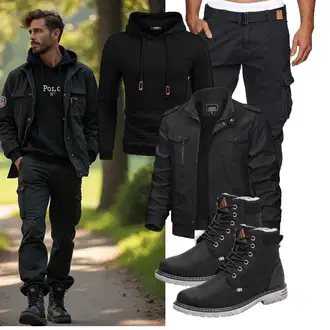 7/8-lang Outfit mit Dunkelblau/Schwarz/Blau/Khaki Indicode "Freizeit Outfit"