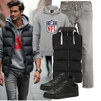Outfit mit OutdoorWeste b BLEND "Freizeit Outfit"