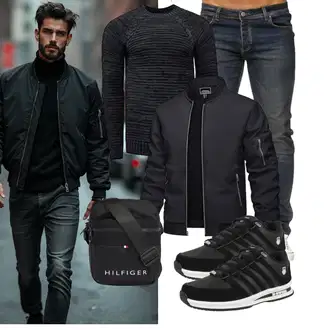 Mini Outfit mit Schwarz Unkategorisiert Tommy Hilfiger "Freizeit Outfit"