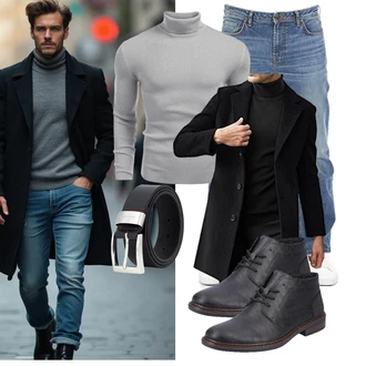 Freizeit Outfits Business Winter mit Generisch "Freizeit Outfit"Look: Elegant, Attraktive, Büro, Stil, Business, Emo