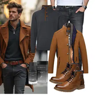 Freizeit Outfits Business Winter mit Braun/Beige PRIJOUHE "Freizeit Outfit"Look: Casual, GoGo, Goa, Chill, Stil, Indoor, Business, Maritim, Outdoor, Moderne, Smart Casual, Coole, Büro, Schön, Italienische, Französische