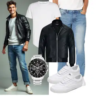 Outfit mit Grau/Creme/Weiß Hemd Strickshirt/BusinessHemd/Casual Hemd/Wasserfallshirt/Wickelshirt/Kurzarm Hemd Calvin Klein Jeans "Freizeit Outfit"