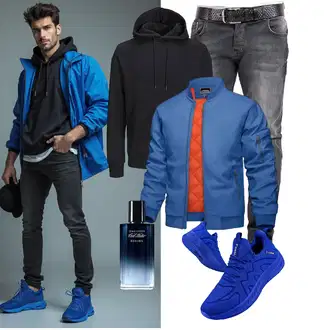 Outfit mit Schwarz Jeans Leder Schuhe Rock Creek "Freizeit Outfit"