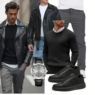 7/8-lang Outfit mit Dunkelgrau/Hellgrau/Grau/Khaki Yazubi "Freizeit Outfit"