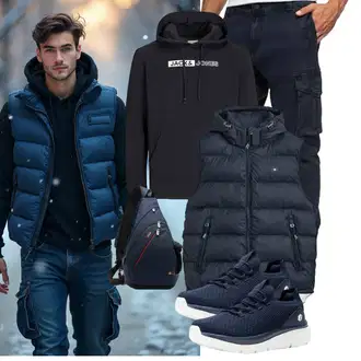 7/8-lang Outfit mit Dunkelblau/Blau Indicode "Freizeit Outfit"
