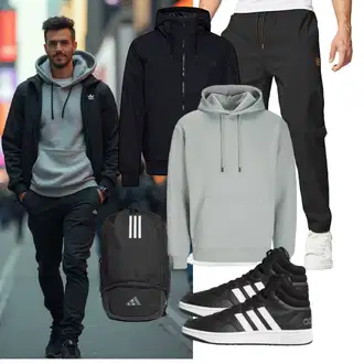 Esthetische Outfit mit Grün/Hellgrau/Grau/Hellgrün/Blau/Hellblau Ausgefallener Hoodie/Sport Hoodie/Hoodie/Oversize Hoodie/Unisex Hoodie Jack & Jones "Freizeit Outfit"Look: Rad, Skater, Unisex, Rap, Oversize, Esthetische