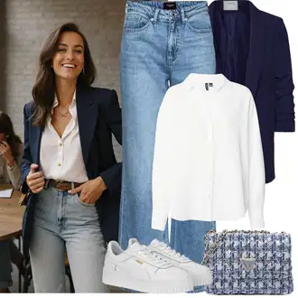 Outfity na podzim Estetika s Bílá/Béžová Teniska na platformě Puma "Jarní Outfit"Look: Estetika, Cool, Extravagantní, Hip Hop, Skater, Techno