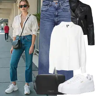 Kombinacije za zabavu S oblinama sa Crna Kaput SELECTED FEMME "Proljetni Outfit"