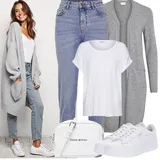 Outfity s "mom" džínami S křivkami pro ženy image