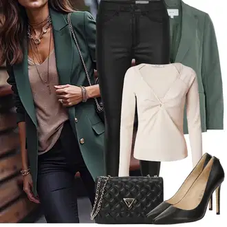 Outfit s Černá/Bílá Noisy may "Jarní Outfit"