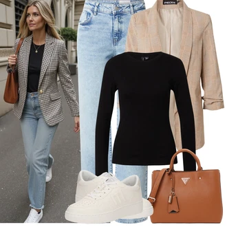 Kombinacije za festival sa Crna Majica I Top Veći Broj/Pletivo Veći Broj/Bluza Veći Broj VERO MODA "Proljetni Outfit"