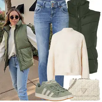 Outfit s Tmavě zelená Noisy may "Jarní Outfit"