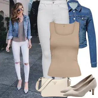 Outfity pro zábavu Svatba s Béžová/Hnědá/Khaki Pohodlná lodička/Business Bota/Vintage Lodička/Lodička s vysokým nártem/Lodička Nízký Podpatek Tamaris "Jarní Outfit"Look: Bar, Koncert, Večeře, Galavečer, Den matek, Zvláštní příležitosti, Svatba, 70. narozeniny, 60. narozeniny