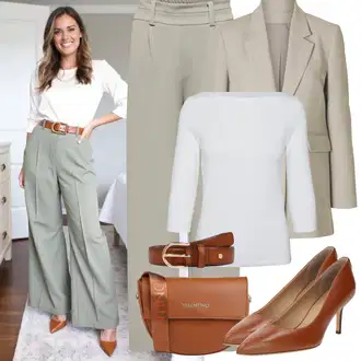 Outfit sa Smeđa/Narandžasta Ležerni Remen/Kožni Remen/Ženski Opasak bez Kopče/Klasični Remeni JOOP! "Proljetni Outfit"