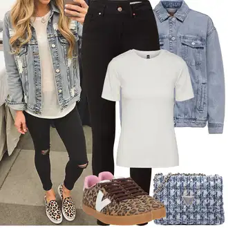 Outfit sa Siva/Bež/Bijela/Kaki/Smeđa Majica/Majica kratkih rukava/pletena košulja/Majica s mrežicom/Sportska majica/Funkcionalna majica/Majica za plažu/Top za plažu/Obični top/Muške tenisice za trčanje Pieces "Proljetni Outfit"