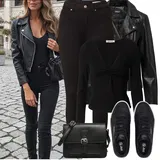 Béžové a černé outfity image