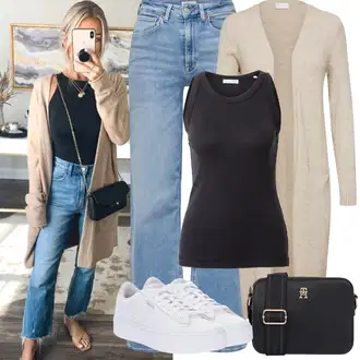 Outfity na podzim Estetika s Bílá Nízká Teniska/Teniska s dírkovaným vzorem/Úzká teniska/Teniska na platformě Puma "Jarní Outfit"Look: Estetika, Bad Taste, Ležérní, Disko, Skater, Sportovní, Unisex
