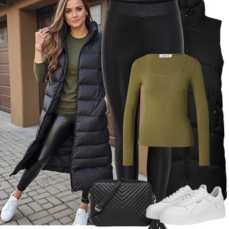 Outfit sa Crna Parka velike veličine/Haljina Veći Broj VERO MODA "Proljetni Outfit"