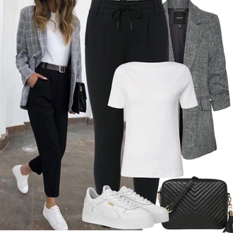 Carina Outfit sa Bijela/Bež Nekategorizirano/Tenisica s platformom Puma "Proljetni Outfit"