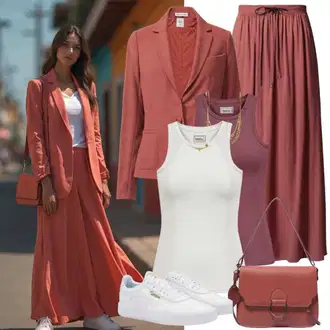 Elegantní outfity Matriční úřad s Červená/Fialová/Vínová/Tmavě červená Dlouhá Sukně/Sukně Pro Školní Uniformu/Sukně Pro Matriku/Sukně do Délky Lýtka/Moderní Sukně/Křesťanská Sukně/Unisex Sukně/Sukně Áčkového Střihu/Midi Sukně/Maxi sukně/Slavnostní Maxi Sukně bershka "Jarní outfit"Look: Bar, Banka, Svátost oltářní, Koncert, Biřmování, Výročí, Zvláštní příležitosti, Divadlo, Matriční úřad, Narozeniny, 30. narozeniny