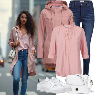Léto Outfit s Fialová/Růžová Kožená bunda/Bezrukávní blůza/Elegantní Halenka/Halenkový Top/Jednobarevná Halenka temu "Jarní outfit"