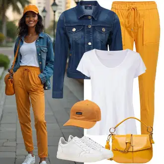 Outfity pro léto Pracovní oděvy s Modrá/Světle modrá Krátké Džínové Bundičky/Džínové Bund Only "Jarní outfit"Look: 90tá léta, Kovbojka, Mom, Western, Pracovní oděvy