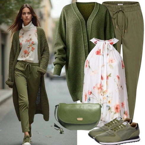 Kombinace Léto Tmavě zelená/Khaki Kožená Pánská Bund/Culotte Kalhoty/Paperbag Kalhoty/Tradiční Kalhoty/Široká Kalhoty Baggy Kalhoty/Mušelínové kalhoty Mango