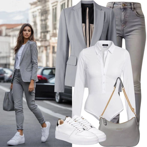 Kombinace Bílá/Krémová Halenkové Body/Crash blůza/Žehlení odolná blůza/Blůza s nášivkou na lokti/Blůza s knoflíčkem/Halenka se Stojatým Límcem/Businessová Halenka/Halenka s Dlouhým Rukávem/Oversize Halenka/Oversize Muselínová Blůza/Slip-on Halenka VERO MODA kombinovat s Šedá/Bílá/Světle šedá Kožená bunda/Dámské Džíny s Délkou 7/8/Slim Fit Džíny/High Waist Džínové Kalhoty/Push up Džín/Kožená Pánská Bund/Zimní bunda/Džíny s Rozparkem/Kotníková Bota/Kožené Boty/Termální Džíny/Motorkářské Džíny jjxx