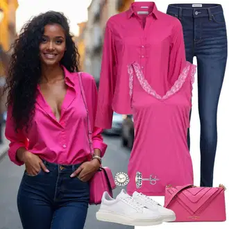 Jubilej outfit mit Roza Bluza brez rokavov/Bluzasti Body DKNY, Bela/Krem Superge Nizka/Platnena superga/Ozka superga/Usnjene superge/Plato-Sneaker Hugo, Srebrna Uhanček tous "Lepa Pomladna Oblačila"Look: Dan plaže, Bar, Valentinovo, Pop koncert, Gala, Jubilej, Podjetniška zabava, Posebni dogodki, 40. rojstni dan, Poroka, Šola, Pogreb, Rave, Electro, Konfirmacija, Pustovanje, Silvestrovo