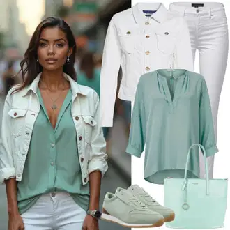 Pants outfits "Lepa pomladna obleka"