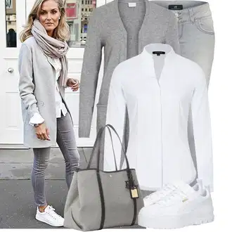 Ležerno Outfit sa Siva/Svjetlosiva Skinny Hlače/Traper Tajice/Jeggings LTB "Cool za slobodno vrijeme"Look: Rap, Sveučilišna, cool, Ležerno, Pametno ležerno, Prekrasan, Mom, Transparentan, Francuske