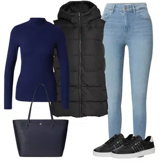 Jubilej outfit mit Modra/Temno modra Nakupovalna torba/Nakupovalka/Pisarniška torba/Poslovna torba/Velika torba/Torba za čez ramo/Torba za čez ramo/Vrečka za prenašanje Polo Ralph Lauren "Obleka za pomlad"Look: Bar, Materinski dan, Jubilej, Pustovanje, Koncert