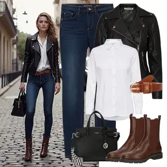 Elegantan Outfit sa Pink/Tamnoplava/Plava/Svjetloplava Capri Traperice/Ženske Traperice 7/8 Dužine/Kožne Cipele/Traperice Standardnog Kroja/Čizma do Gležnja/Skraćene Traperice/Traperice Slim Kroja/Girlfriend Traperice/Traperice Ravne Nogavice/Termo Traperice/Zimska jakna/Sportske cipele Tom Tailor "Outfit za proljeće"Look: Rap, Mom, Old Money, Običan, Stil, cool, Premium, klasický, Elegantan