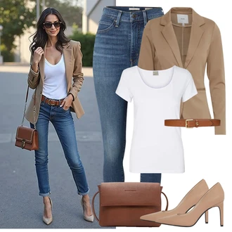 90tá léta Outfit s Modrá/Světle modrá Kožená bunda/Capri Džíny/Push up Džín/Kotníková Bota/Termální Džíny/Zimní bunda/Kožené Boty/Džíny s Rozparkem/Navlékací džíny/Zkrácené Džíny/High Waist Džínové Kalhoty/Dámské Džíny s Délkou 7/8 levi's ® "Stylische Sommer Outfits"Look: Styl, 90tá léta, Cool, Krásný, Old Money, Bezešvé
