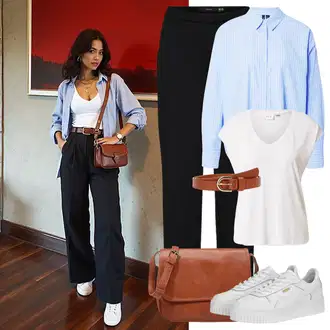 Carina Outfit s Bílá/Béžová Teniska na platformě Puma "Perfektní na jaro"