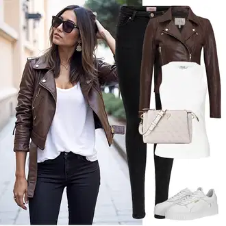 Outfity na podzim Estetika s Bílá/Béžová Teniska na platformě Puma "Jarní outfit"Look: Estetika, Cool, Extravagantní, Hip Hop, Skater, Techno