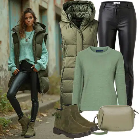 Kombinace Zelená/Tmavě zelená/Světle zelená Sveter Basic Svetr/Kašmírový Svetr/Svetr z Jemné Pleteniny/Mohair Pullover/Jednoduchý Svetr/Vlněný Svetr VERO MODA
