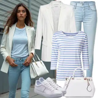 Outfity pro sport Cool s Světle modrá Kožená bunda/Kožené Boty/High Waist Džínové Kalhoty/Džíny s Rozparkem/Push up Džín/Slim Fit Džíny Pepe Jeans, Krémová/Šedá/Stříbrný/Bílá Obchodní Taška/Taška/Taška Přes Rameno/Kancelářská Taška/Brašna/Shopper taška/Sportovní Taška Přes Rameno/Taška Na Rameno Tamaris "Perfektní stavební outfit"Look: 90tá léta, Klasické, Cool, Krásný, Rad, Šik, Elegantní, Mom, Kancelář