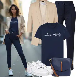 Outfity pro sport Cool s Bílá/Béžová Teniska na platformě Puma, Tmavě modrá/Světle modrá/Modrá Rovná Kalhoty/Business Kalhoty/Strečová Kalhoty/Dlouhá Kalhoty/Mušelínové kalhoty/Úzká Kalhoty/Obleková Kalhoty/Kalhoty se Štěrbinou/Navlékací Kalhoty VERO MODA, Modrá/Tmavě modrá Klasická Taška Přes Rameno/Malá Taška/Brašna/Sportovní Taška Přes Rameno Tommy Hilfiger "Perfektní stavební outfit"Look: Estetika, Cool, Extravagantní, Hip Hop, Skater, Techno, Emo, Kancelář, Venkovní, Rad, Šik, Klasické, Elegantní, Krásný