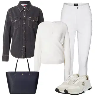 Jubilej outfit mit Modra/Temno modra Nakupovalna torba/Nakupovalka/Pisarniška torba/Poslovna torba/Velika torba/Torba za čez ramo/Torba za čez ramo/Vrečka za prenašanje Polo Ralph Lauren "Pomladna obleka"Look: Bar, Materinski dan, Jubilej, Pustovanje, Koncert