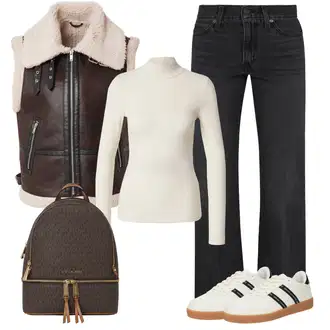 Rojstni dan outfit mit Temno rjava/Khaki/Temno zelena/Rjava/Siva Men's Bags/Mini nahrbtnik/Mini nahrbtnik MICHAEL Michael Kors "Popoln pomladni videz"Look: 30. rojstni dan, 40. rojstni dan, Koncert, Šola, Začetek šole, Rojstni dan