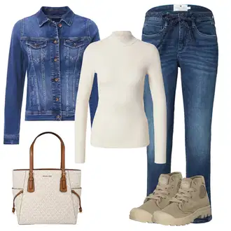 outfit mit Pastelne barve/Temno Modra/Svetlo Modra/Modra Plašč/Jakna SALSA JEANS "Popoln videz za pomlad"